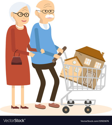 Seniors couple buying a home vector 10921676